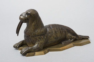Vienna bronze Walrus Inkwell